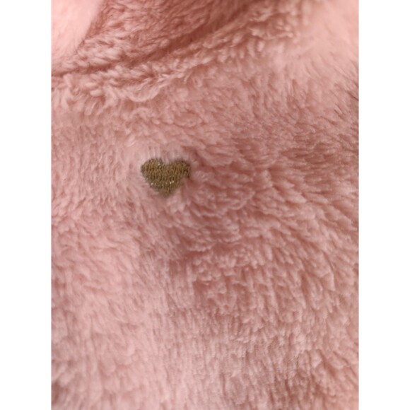 Jacket New Carters Hoodie Infant Girls Faux Fur Pink Plush Pull Over 12 months - Picture 3 of 4